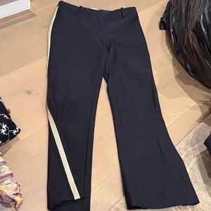 10 Crosby Derek Lam Black Flare Pants with Gold Stripe